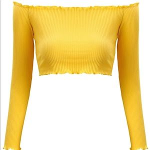 Off Shoulder Crop Top